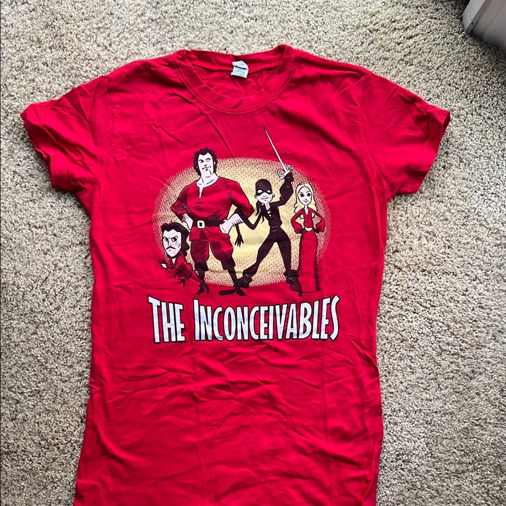 Red Graphic ‘The Inconceivables’ T-Shirt - Size Medium